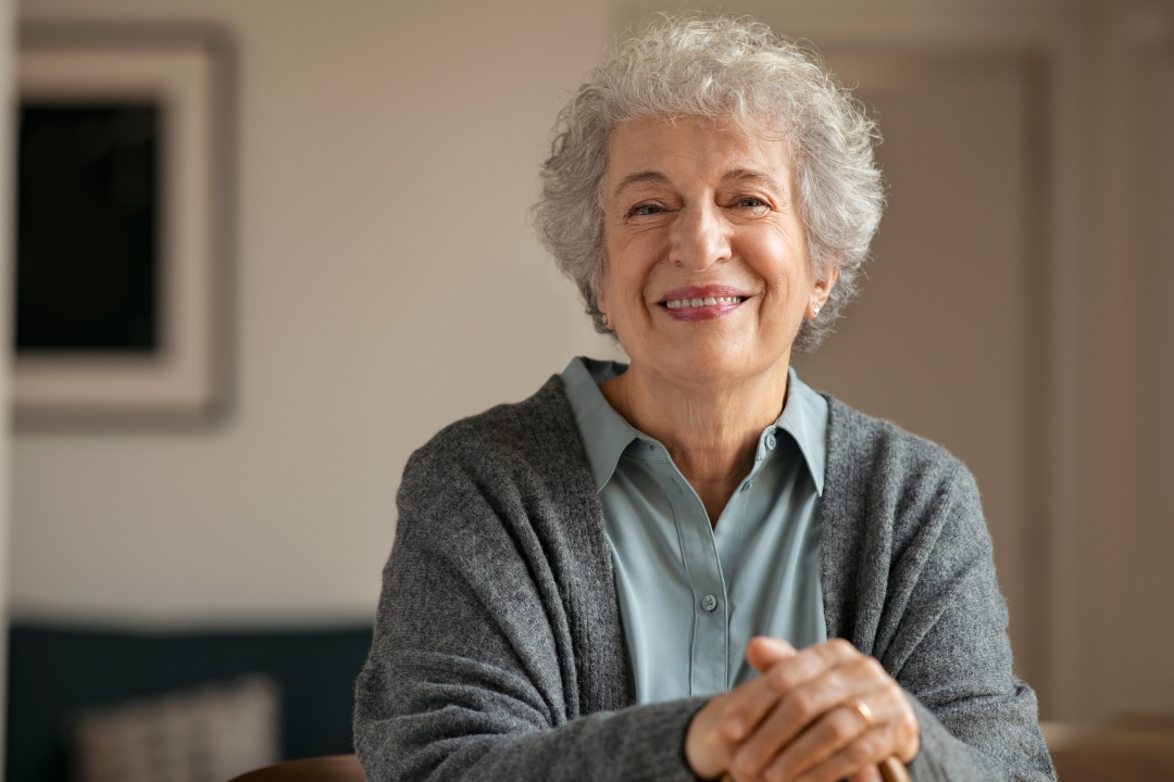 Older woman smiling